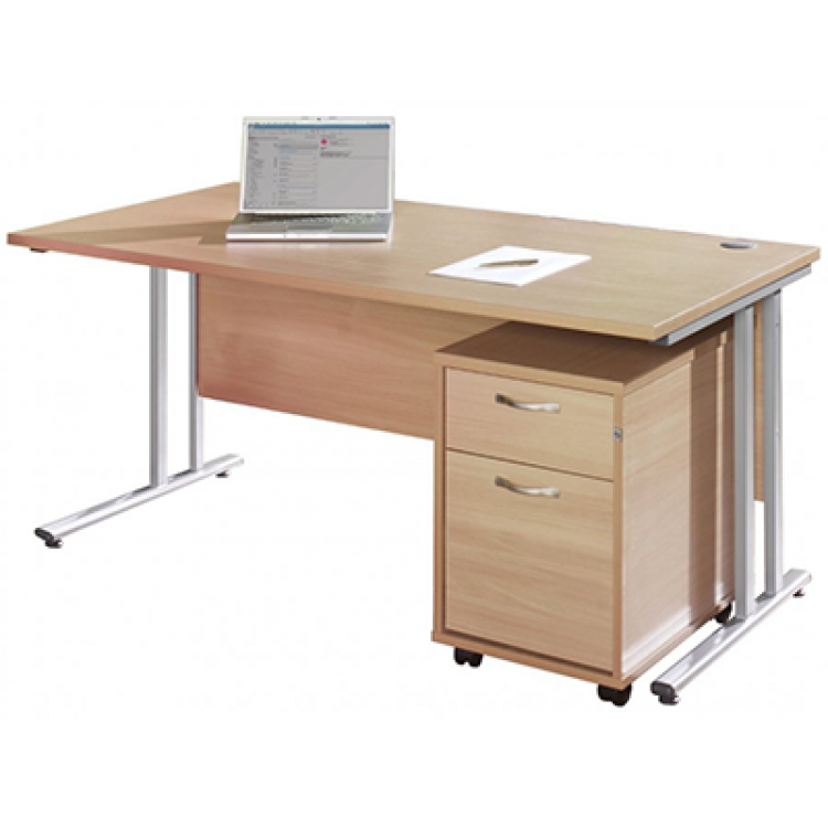 Straight Desk with Pedestals